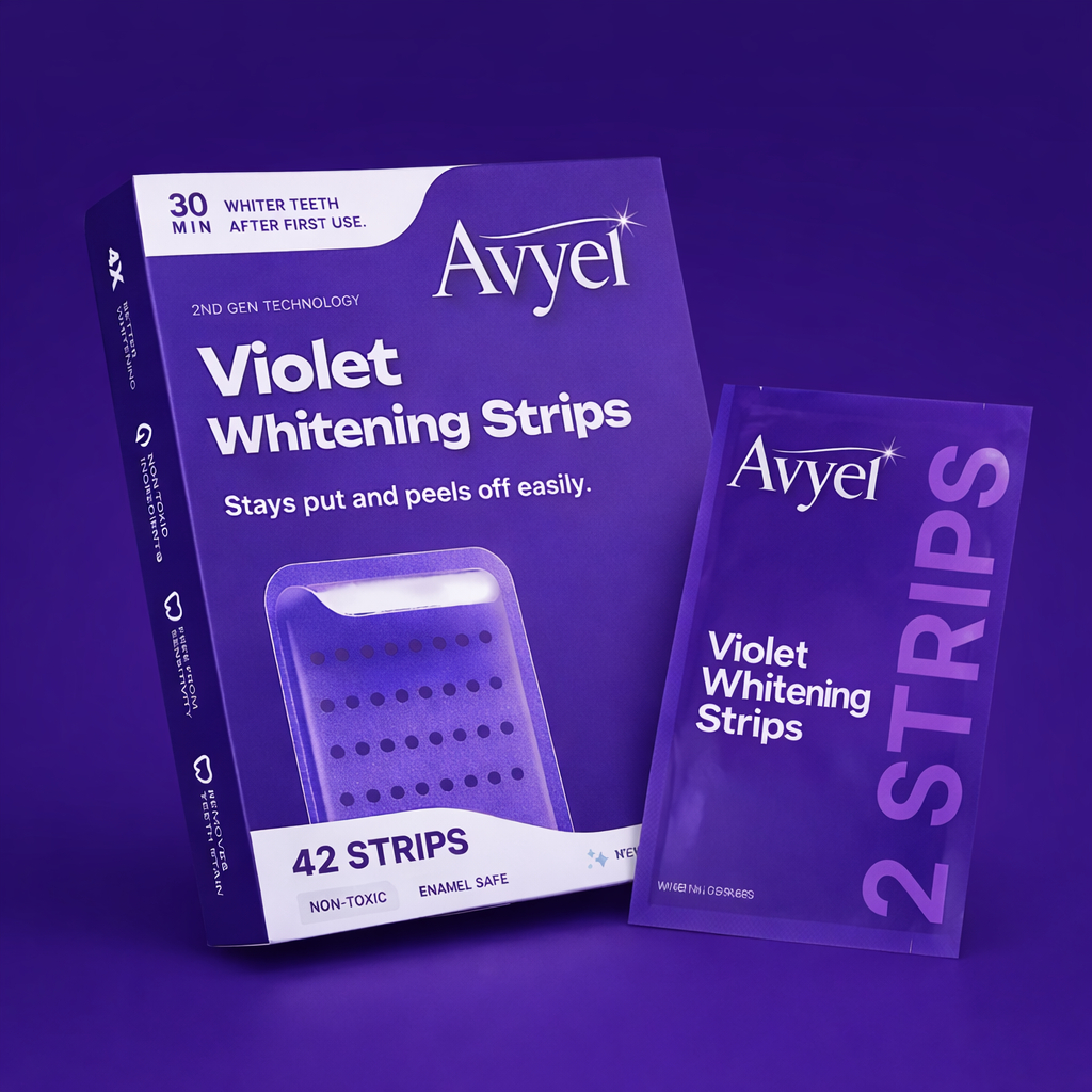 Avyel™ Violet Teeth Whitening Strips