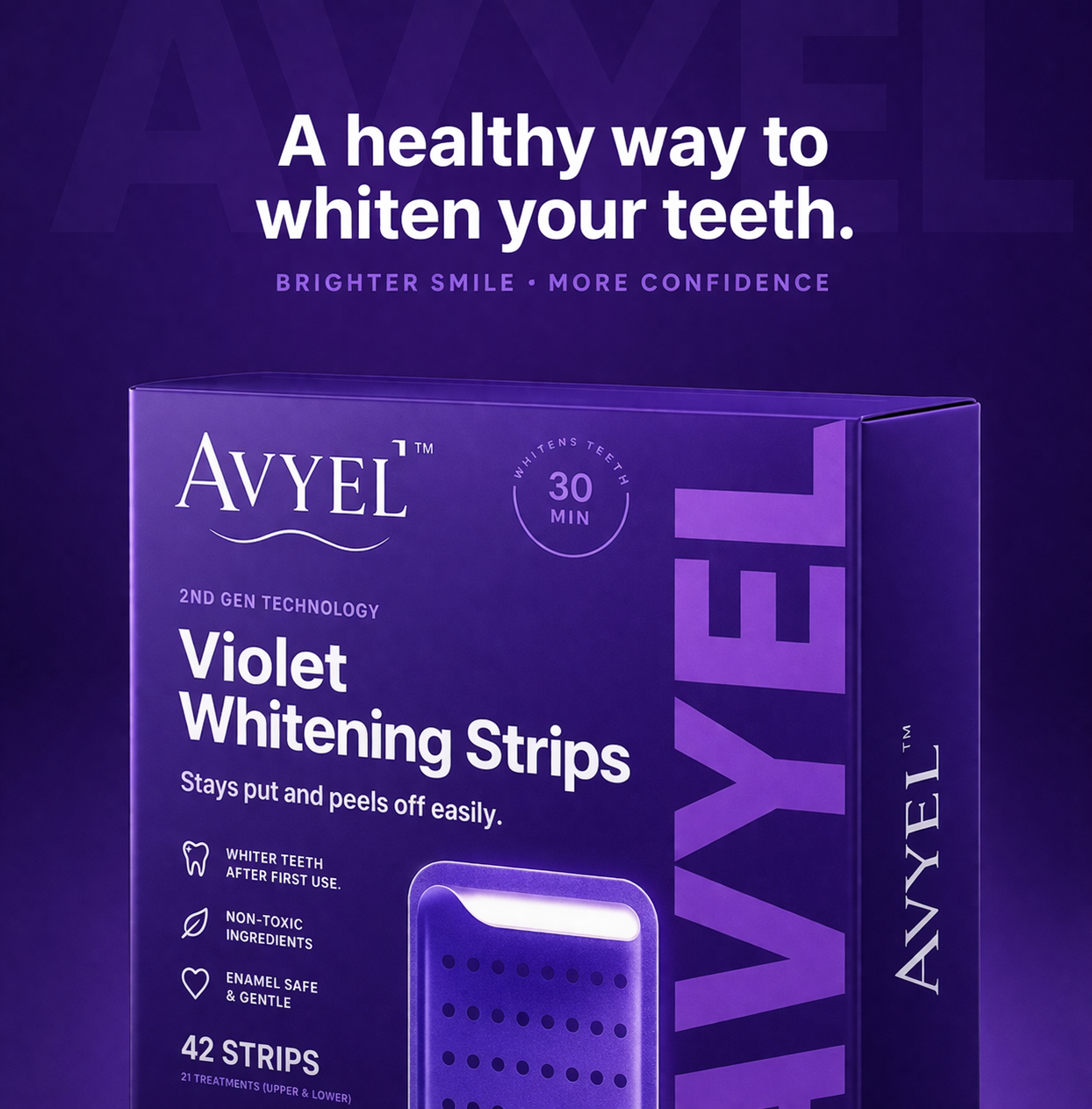 Avyel™ Violet Teeth Whitening Strips